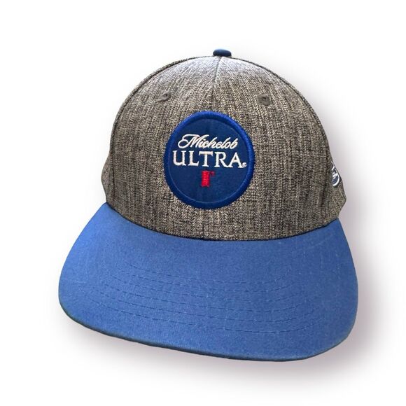 Michelob Ultra Hat‎ Snapback Gray/Blue Trucker Hat - Picture 1 of 6